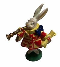 Vintage White Rabbit Alice in Wonderland Rubber Figurine Hamilton Gifts 1990 picture