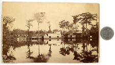 Silver Springs Florida FL - EARLY STEAMER AT DOCK - Vintage c1880s Photograph picture