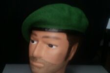 BERET COMMANDO GREEN - 100% WOOL SIZE 58-60cm   LARGE NEW MADE picture