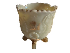 Antique Norwood Vaseline Custard glass Louis XV Footed Opened Sugar Bowl picture