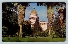 Sacramento CA-California, State Capital Building, Aerial, Vintage Postcard picture