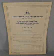 WWII Fifth Armored Replacement Battalion 5th Dec 1943 Training Center Graduation picture