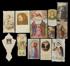 1939-1946 Lot of 12 Catholic Holy Prayer cards Religious Dated Rare Personalized picture