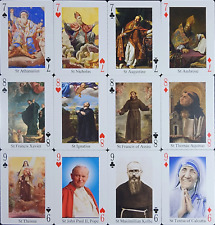 Catholic Saint playing Cards with 52 unique card faces, Catholic poker cards picture