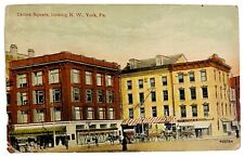 Antique WWI Era Postcard to Soldier Centre Square Looking NW York PA Spanish Flu picture