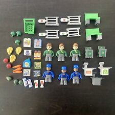 Woolworths Bricks Shop Checkout Lot Lego Compatible Store Manager/Customer Block picture