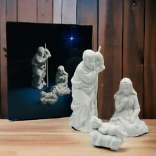 Vintage 1981 Avon Nativity Collectible Holy Family Mary Joseph Baby Jesus Manger picture