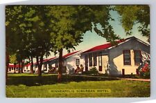 Minneapolis MN-Minnesota, Minneapolis Suburban Motel, Antique Vintage Postcard picture
