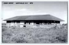 c1979 C&NW Northville South Dakota SD Train Depot Station RPPC Photo Postcard picture
