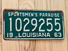 1963 Louisiana License Plate picture