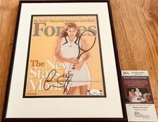 Anna Kournikova autographed auto autograph 2000 Forbes magazine cover framed JSA picture