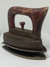 Vintage Antique Iron With Cast Iron Trivet Heavy picture