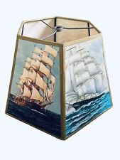 VINTAGE TALL SHIPS MARITIME Hexagon Lamp Shade 6 Side Cardboard Paper picture
