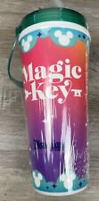 Disney Parks Magic Key Sipper Tumbler Disneyland Handle & Straw Travel picture