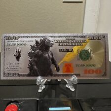 Silver Foil Plated Godzilla Banknote Collectible picture