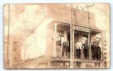 RPPC HINTON?, OK Oklahoma ~ J.W. POTTS STORE Men Posing c1910s Postcard picture