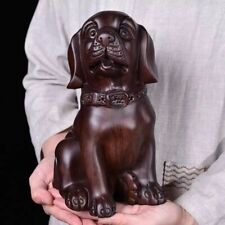 chinese black sandalwood wood carving dog picture