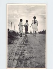 Postcard Three barefoot Amish children, Kalona-Iowa's Amishland, Kalona, Iowa picture