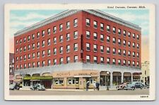 Hotel Owosso Owosso Michigan Linen Postcard No 4829 picture