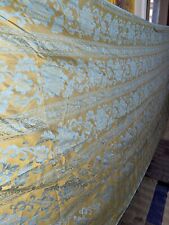 38 Yards  Damask Scalamandre Style Vintage Gorgeous Blue and Gold Fabric picture