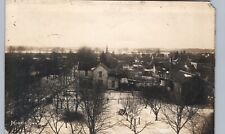 BIRDS EYE VIEW morristown in real photo postcard rppc indiana ~CORNER picture