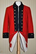 British Red Coat Revolutionary War With Navy Blue Lapels Wool Coat picture