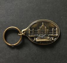 Vintage Keychain VICTORIA CANADA Solid Brass Fob Key Ring “The City Of Gardens” picture