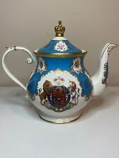 Royal Collection Coat of Arms 6 Cup Tea Pot with 22K Gold Accents picture