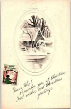 c1920 CHRISTMAS GREETINGS 1923 EASTER SEAL MARQUETTE NE EMBOSSED POSTCARD 39-284 picture