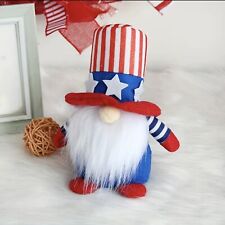 Red Hat 4th of July Gnome Handmade Plush Dolls Independence Day America USA picture