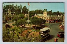 Anaheim CA-California, Disneyland, Town Square, Main St, Vintage c1969 Postcard picture