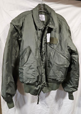 US Genuine USAF Issue Nomex Aramid CWU 45P Flight Jacket OD Cold Weather XL picture