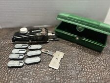 Singer vintage Buttonholer & Accessories In Green Case # 160506 picture