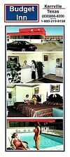 Kerrville, Texas Budget Inn, 1804 Sidney Baker St Hotel ~Kerr County Postcard TX picture