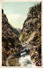 1911 Bridge Above Deansbury Platte Canyon Colorado Posted WB Vintage Postcard picture