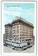 1928 Hotel Connor Restaurant Building Classic Cars Joplin Missouri MO Postcard picture