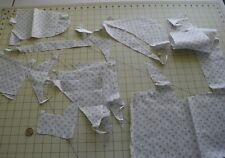 3122  Pieces of antique 1870-80's lightweight white shirting-black motifs picture