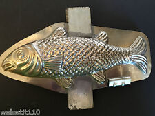 ANTIQUE VINTAGE FISH CHOCOLATE MOLD.  MADE BY MATFER - PARIS, FRANCE  8 3/4