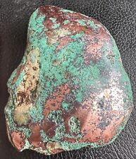 294g Hefty Glacial Float Copper Nugget w Bright Green Patina - Keweenaw,  Mich picture