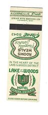 Lake of the Woods Hotel - Kenora, Ontario  Matchcover   H. Corneillie Prop. picture