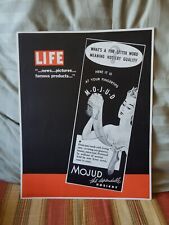 1940 Vintage Mojud Stockings Life Magazine Store Display Advertising Litho Nice picture