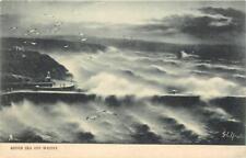 Whitby Rough Sea Yorkshire Rough Sea Off Whitby England OLD PHOTO picture