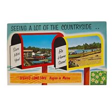 Postcard Seeing A Lot Of The Countryside Sebago Long Lake Region In Maine Chrome picture