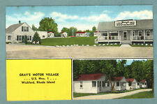 Postcard Gray's Motor Village U. S. Hwy. 1 Wickford Rhode Island RI picture