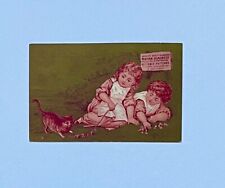 Demorest's Illustrated  Monthly Magazine  ~ Victorian Trade Card ~ Kittens 1880s picture