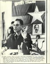 1973 Press Photo Viet Cong delegate General Tran Van Tra at Saigon news briefing picture