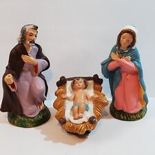 Vintage Jesus Mary and Joseph Paper Mache Christmas Nativity Made in Japan picture