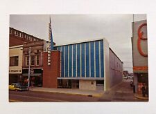 Danville Illinois Second National Bank Vintage Postcard W/Car Street View picture