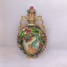 Antique chinese snuff bottle collection Inlaid Painted noctilucent Gift picture