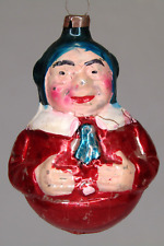 Antique Vintage Roly Poly Twiddle Dee  Blown Glass Christmas Ornament Germany picture